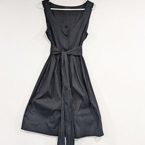 Theory Lucilla Cotton Wrap Dress Black Size 6